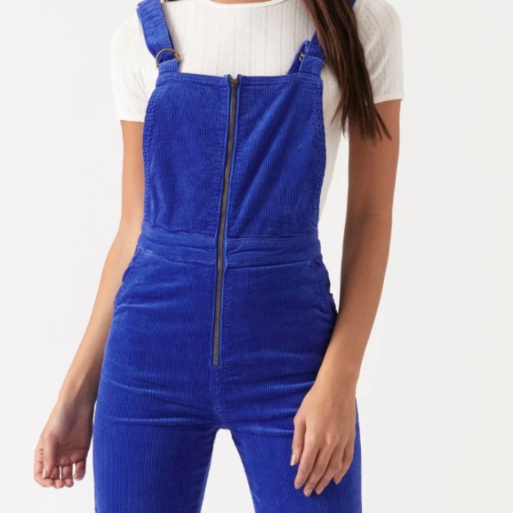 Rolla’s Eastcoast Corduroy Flare Overall - Electric Blue Size 31 US Jeans